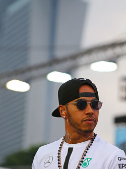 Lewis Hamilton, Mercedes AMG F1 Team en el desfile de pilotos