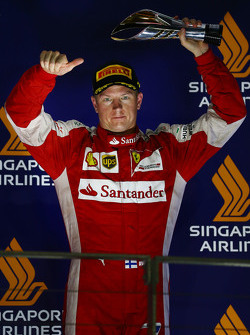 Il terzo classificato Kimi Raikkonen, Ferrari