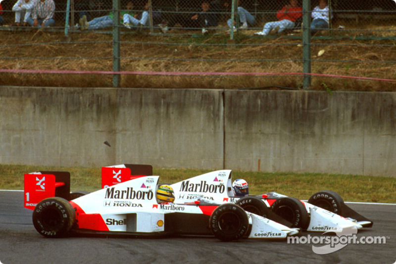 A batida de Ayrton Senna e Alain Prost no GP do Japão de 1989