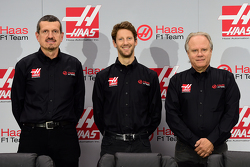 Gunther Steiner, Romain Grosjean et Gene Haas
