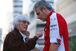 Bernie Ecclestone com Maurizio Arrivabene, Ferrari