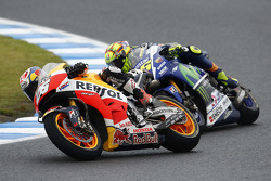 Dani Pedrosa, Repsol Honda Team, et Valentino Rossi, Yamaha Factory Racing