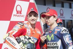 Il secondo in qualifica Andrea Iannone, Ducati Team con Jorge Lorenzo, Yamaha Factory Racing