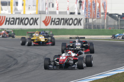 Felix Rosenqvist, Prema Powerteam Dallara Mercedes-Benz and Alexander Albon, Signature Dallara Volkswagen and Antonio Giovinazzi, Jagonya Ayam with Carlin Dallara Volkswagen