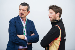 Günther Steiner, Haas F1 Team, Teamchef, mit Romain Grosjean, Lotus F1 Team