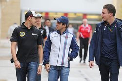 Pastor Maldonado, Lotus F1 Team con Felipe Massa, Williams y Raffaele Marciello, Sauber F1 Team Pilo