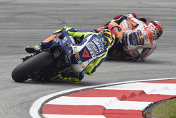 Marc Marquez, Repsol Honda Team y Valentino Rossi, Yamaha Factory Racing
