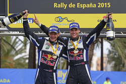 Ganadores Andreas Mikkelsen y Ola Floene, Volkswagen Polo WRC, Volkswagen Motorsport