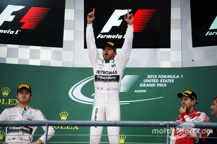 Podio del Gran Premio de Estados Unidos 2015
