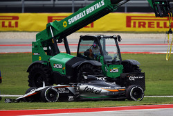 Нико Хюлькенберг, Sahara Force India F1 VJM08 сходит с гонки