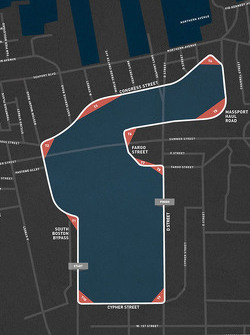 Mapa de ruta para el gran premio de IndyCar Boston