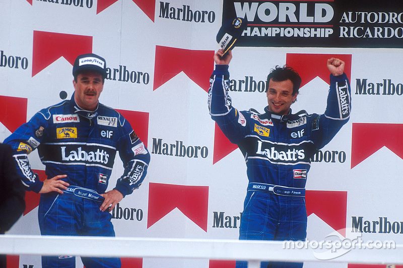 Podium: 1. Riccardo Patrese, 2. Nigel Mansell