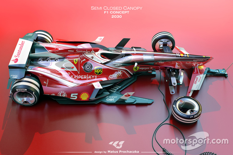 Design possível para carro de 2030 da F1