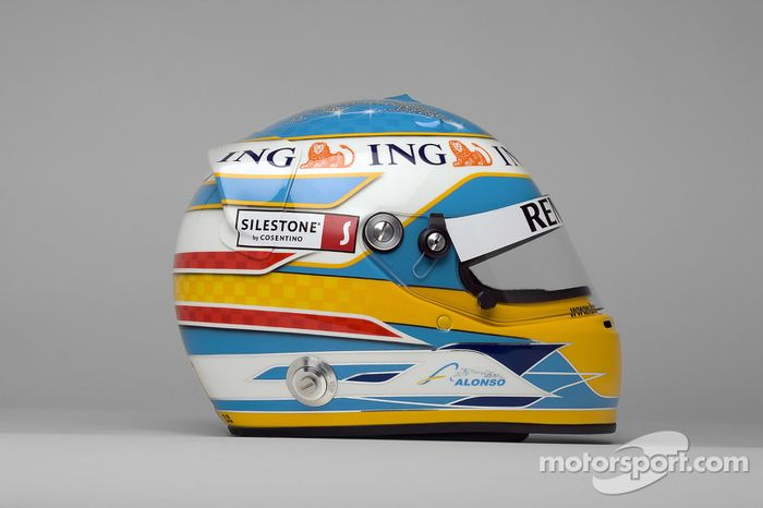 Casco de Fernando Alonso en 2008