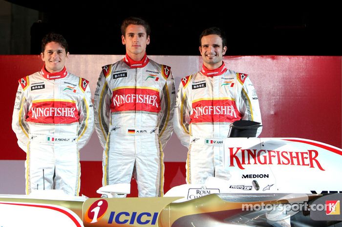 Giancarlo Fisichella, Adrian Sutil y Vitantonio Liuzzi