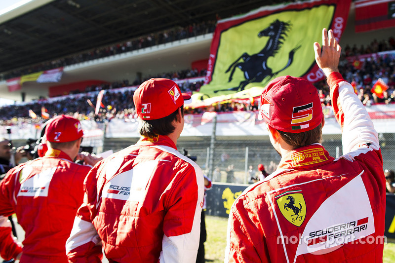 Sebastian Vettel, Ferrari and and Esteban Gutierrez, Ferrari Test and Reserve Driver