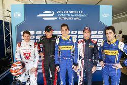 Da sinistra a destra: Loic Duval, Dragon Racing, Stephane Sarrazine, Venturi Formula E Team, Sebasti