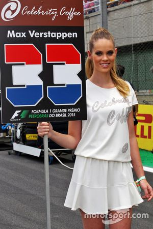 Grid girl for Max Verstappen, Scuderia Toro Rosso