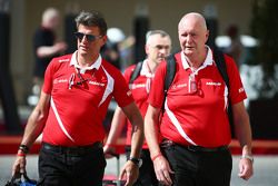 (L to R): Graeme Lowdon, Manor Marussia F1 Team Chief Executive Officer with John Booth, Manor Marussia F1 Team Team Principal