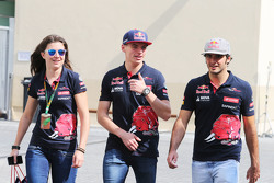 Tabatha Valls, Scuderia Toro Rosso persverantwoordelijke met Max Verstappen, Scuderia Toro Rosso en Carlos Sainz Jr, Scuderia Toro Rosso