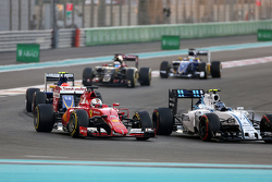 Sebastian Vettel, Scuderia Ferrari and Valtteri Bottas, Williams F1 Team