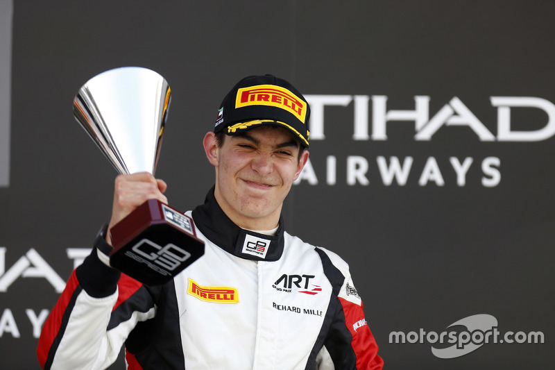 Race 2 derde plaats en 2015 GP3 kampioen Esteban Ocon, ART Grand Prix