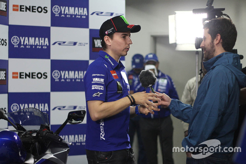 Jorge Lorenzo, Yamaha Factory Racing with the media