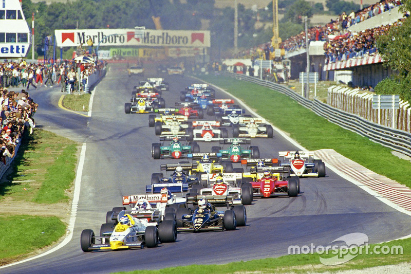 Start: Keke Rosberg, Williams aan de leiding