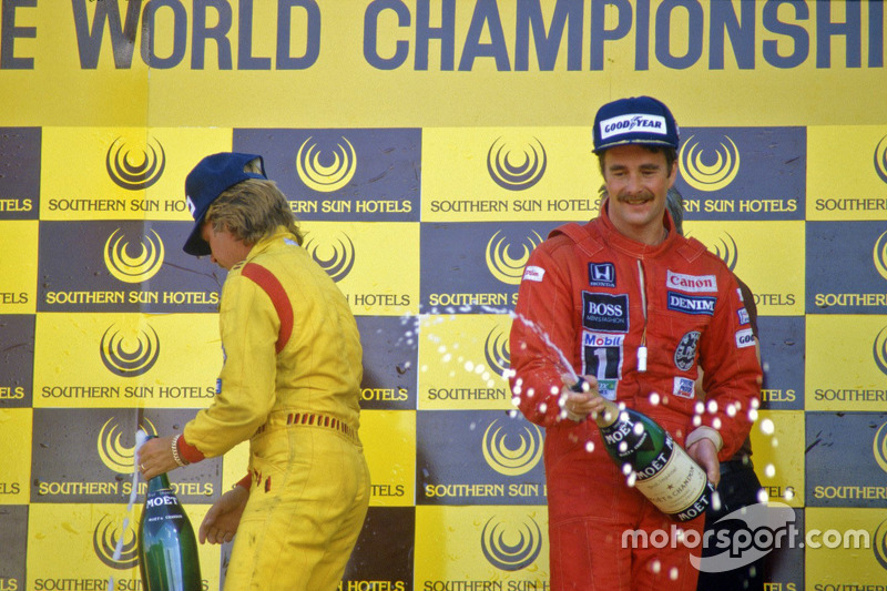 1. Nigel Mansell, Williams; 2. Keke Rosberg, Williams