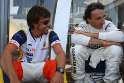 Fernando Alonso, Renault F1 Team ve Robert Kubica, BMW Sauber F1 Team