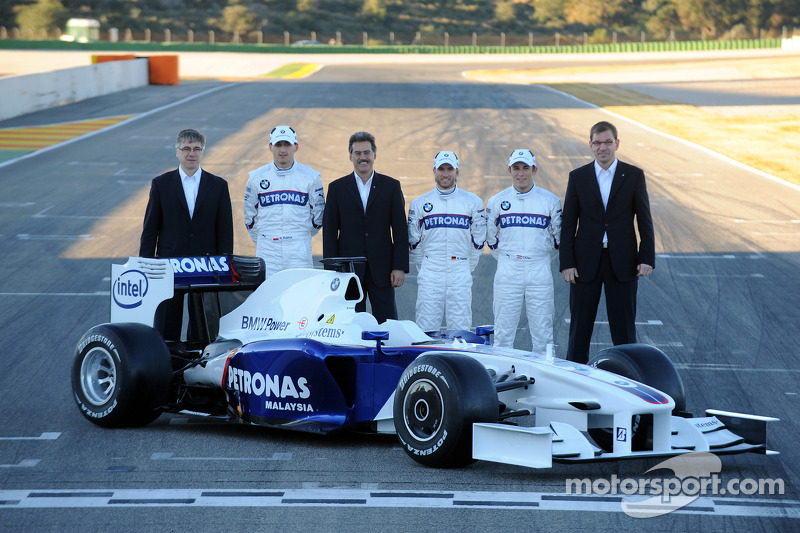 Walter Riedl, Robert Kubica, Dr. Mario Theissen, Nick Heidfeld, Christian Klien ve Markus Duismann v