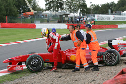 Лука Бадоер, Scuderia Ferrari, аварія