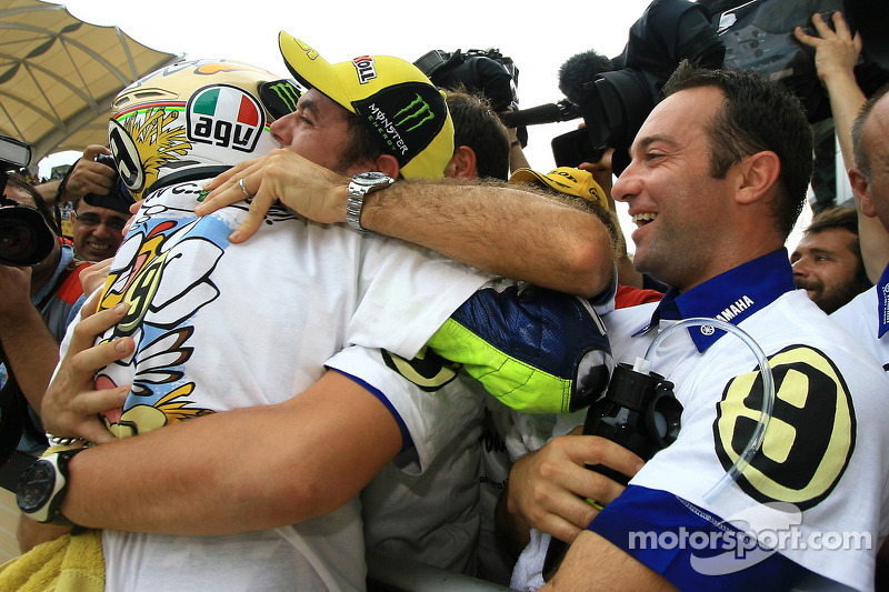 Campeón 2009 de MotoGP  Valentino Rossi, Fiat Yamaha Team celebra