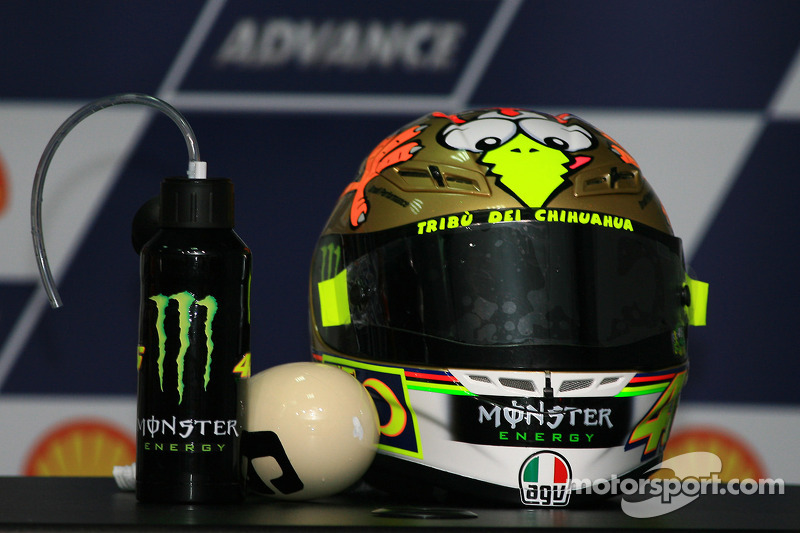Post-race persconferentie: helm van Valentino Rossi, Fiat Yamaha Team