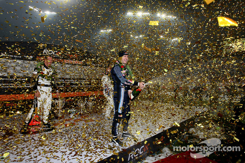 Podium: Nations Cup winners Michael Schumacher and Sebastian Vettel for Team Germany, second place Andy Priaulx and Jenson Button for Team Autosport GB