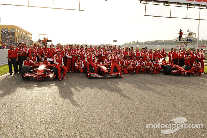 F1 exhibition Luca Badoer, Felipe Massa, Marc Gene and Scuderia