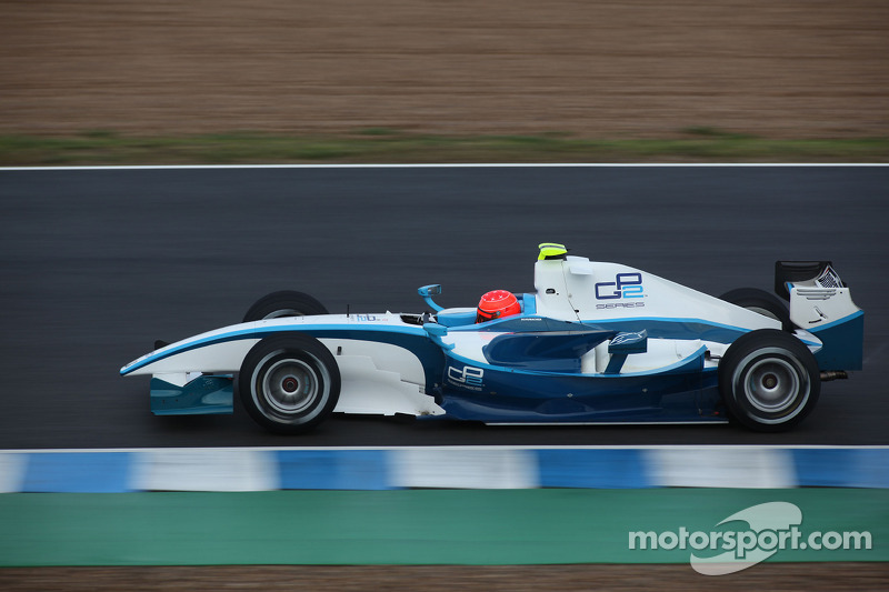 Michael Schumacher tests a GP2 car