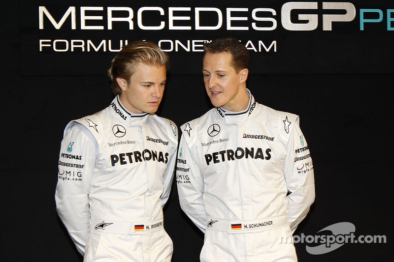 Nico Rosberg y Michael Schumacher