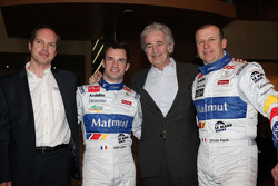 Nicolas Lapierre, Hugues de Chaunac et Olivier Panis avec the ORECA-Matmut Peugeot 908 HDi FAP