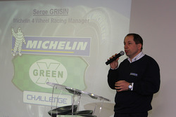 LMS persconferentie: Serge Grisin op het podium