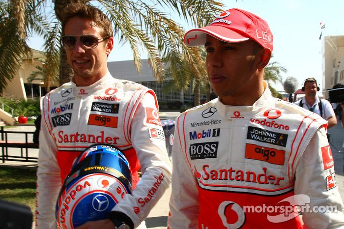 Jenson Button, McLaren Mercedes y Lewis Hamilton, McLaren Mercedes