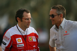 Stefano Domenicali Ferrari General Director met Martin Whitmarsh, McLaren, Chief Executive Officer