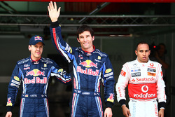 Sebastian Vettel, Red Bull Racing, Mark Webber, Red Bull Racing ve Lewis Hamilton, McLaren Mercedes