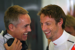 Martin Whitmarsh, McLaren, Président et Jenson Button, McLaren Mercedes