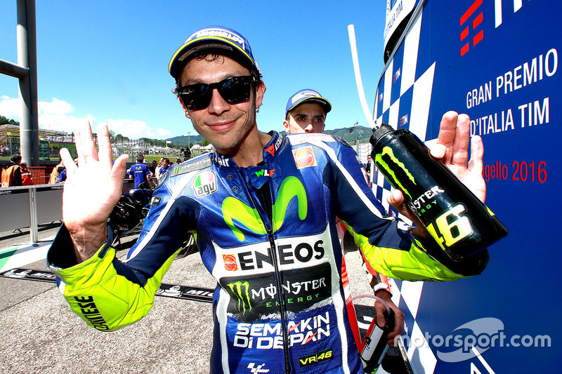 Ganador de la pole Valentino Rossi, Yamaha Factory Racing